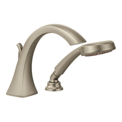 Voss Chrome high arc roman tub faucet includes hand shower