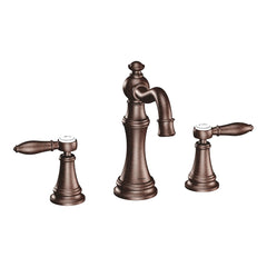 Weymouth Chrome two-handle high arc bathroom faucet
