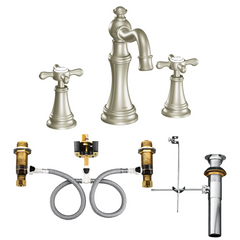 Weymouth Chrome two-handle high arc bathroom faucet