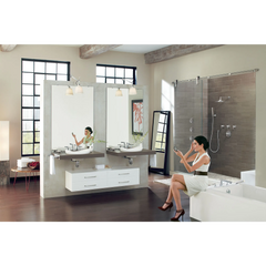 Arris Chrome Two-Handle Diverter Roman Tub Faucet including Handheld Shower