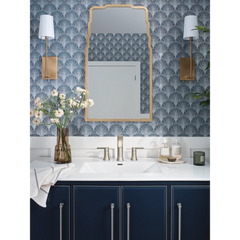 Doux Chrome two-handle high arc bathroom faucet