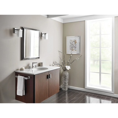 Via Chrome Two-Handle Low Arc Bathroom Faucet