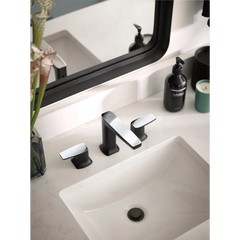 Via Chrome Two-Handle Low Arc Bathroom Faucet
