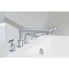 Arris Chrome Two-Handle Diverter Roman Tub Faucet including Handheld Shower