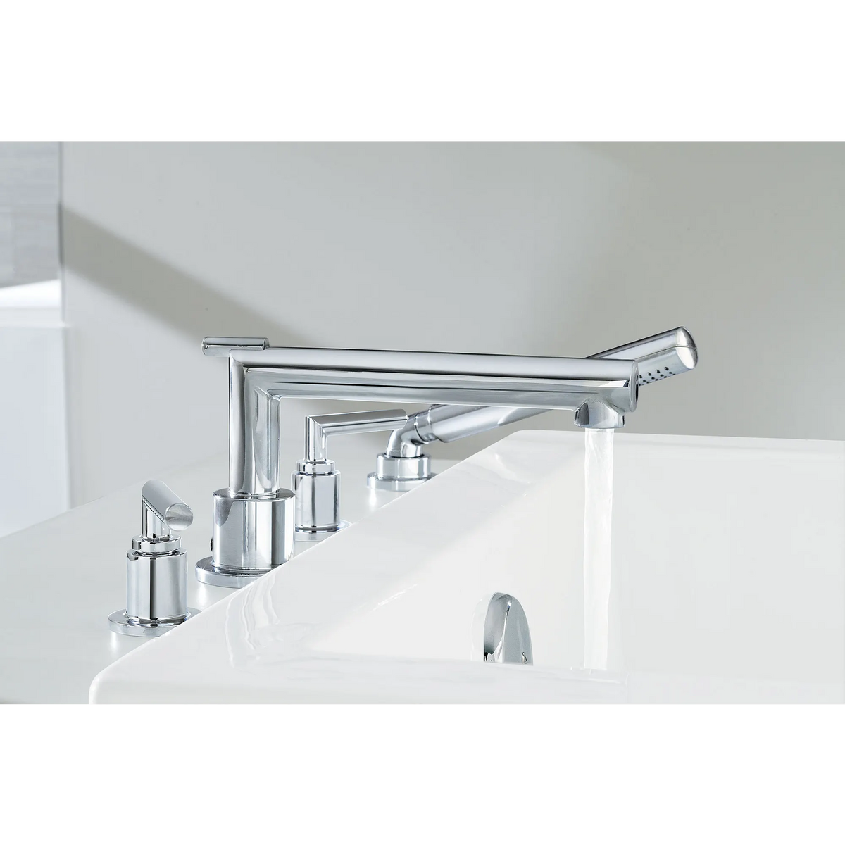 Arris Chrome Two-Handle Roman Tub Faucet