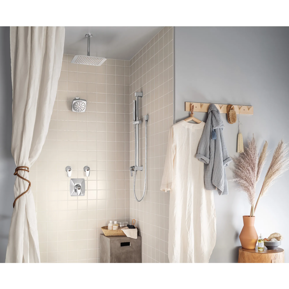 6" Straight Overhead Shower Arm