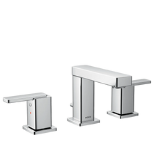 Iver Chrome two-handle high arc bathroom faucet