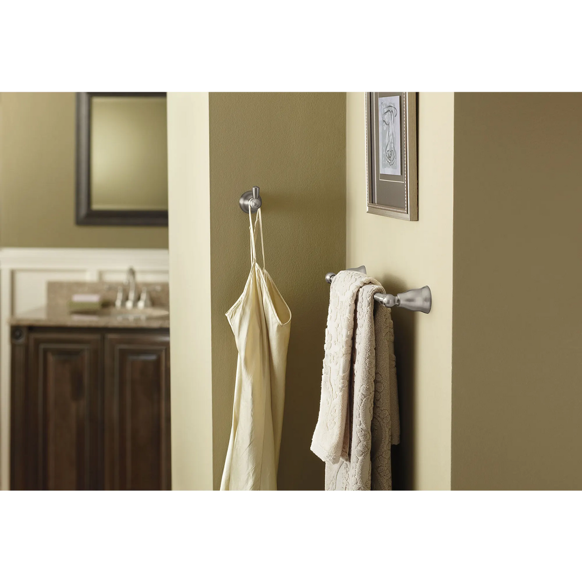 Traditional Brushed nickel Robe Hook
