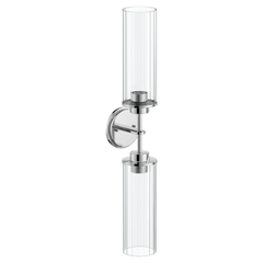 Greenfield Chrome two globe bath light