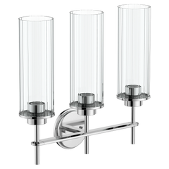 Greenfield Chrome three globe bath light