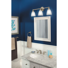 Brantford Chrome two-handle low arc bathroom faucet
